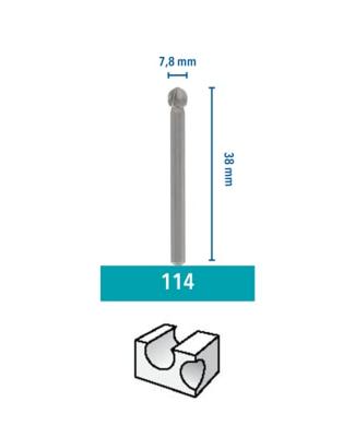 Dremel accessoires Hogesnelheidsfrees 7,8 mm | Schachtdiameter: 3,2 mm | 2 stuks | 114 - 26150114JA - thumbnail