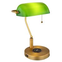 Globo BureaulampAntique met draadloze lader - 2491W - thumbnail
