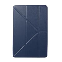 Honingraat TPU bodem geval horizontale vervorming Flip lederen case voor iPad mini 2019 met houder (donkerblauw) - thumbnail
