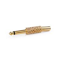 Nedis Plug 6,3 mm monojack goud met trekontlasting - thumbnail