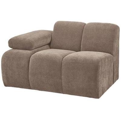 Woood Mojo 1-zits bank arm links ribstof Zand