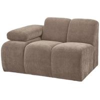 Woood Mojo 1-zits bank arm links ribstof Zand - thumbnail