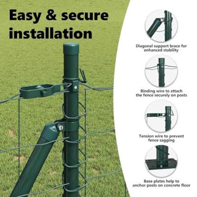 VidaXL Hek met paal groen 0,8 x 25 m staal