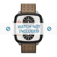 Diesel horlogeband DZ7303 Leder Cream wit / Beige / Ivoor 24mm - thumbnail