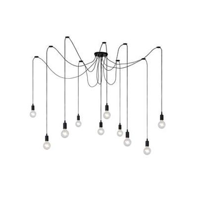 Lucide FIX - Hanglamp - 10xE27 - Zwart