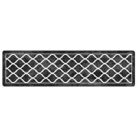 Vloerkleed wasbaar anti-slip 80x300 cm zwart en wit - thumbnail