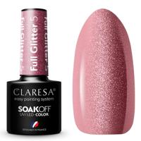 Claresa uv/led gellak 5ml full glitter 5 warm pink - thumbnail