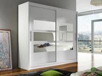 Kledingkast BEGOTA 2 schuifdeuren wit zonder led - thumbnail