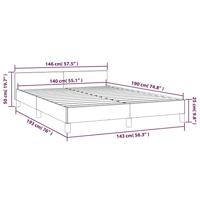 Bedframe met hoofdeind kunstleer zwart 140x190 cm - thumbnail