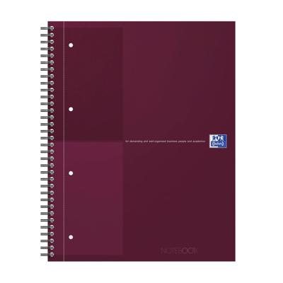 Spiraalblok Oxford International Notebook A4+ lijn rood Spiraalblok Oxford International Notebook A4+ lijn rood