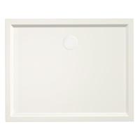 Douchebak Xenz Mariana | 100x80x4 cm | Incl.Afvoersifon-Chroom | Acryl | Rechthoekig | Pergamon glans - thumbnail