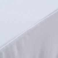 2 st Tafelhoezen stretch met rok 243x76x74 cm wit - thumbnail