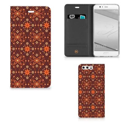 Huawei P10 Plus | Hoesje met Magneet | Batik Brown