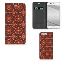 Huawei P10 Plus | Hoesje met Magneet | Batik Brown - thumbnail