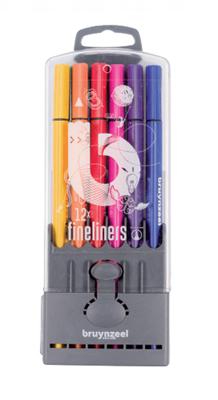 Bruynzeel fineliner etui 12