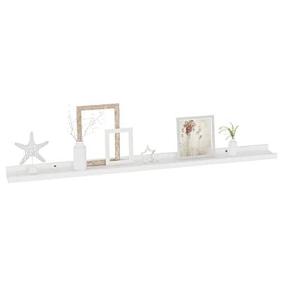 VidaXL Wandschappen 2 st 100x9x3 cm wit VidaXL Wandschappen 2 st 100x9x3 cm wit
