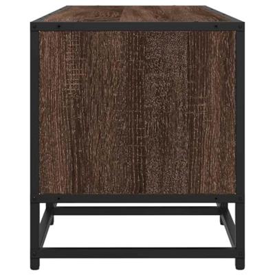 Tv-meubel 120x35x41 cm bewerkt hout metaal bruin eikenkleur