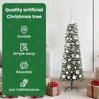 VidaXL Kunstkerstboom met 150 led groen 120 cm pvc en plastic en staal - thumbnail