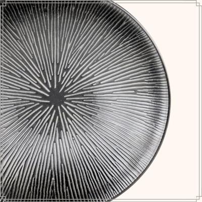 OTIX Diepe Soep Pasta Bordenset 6 Persoons Zwart 19cm Keramiek POPPY