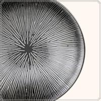 OTIX Diepe Soep Pasta Bordenset 6 Persoons Zwart 19cm Keramiek POPPY - thumbnail