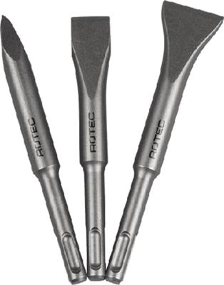 Rotec 3 dlge SDS+beitelset 140 lang, punt, plat 20mm, spade 30mm - 2150100 Rotec 3 dlge SDS+beitelset 140 lang, punt, plat 20mm, spade 30mm - 2150100
