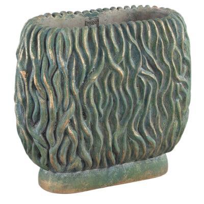 PTMD bloempot brendan groen 40 cm | 2 stuks