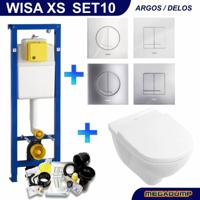 Xs Toiletset 10 Villeroy & Boch O.Novo Met Argos/Delos Drukplaat Wisa - thumbnail