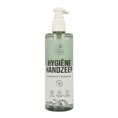 The Green Lab Co Handzeep vloeibaar eucalyptus & basilicum met pomp 300 Milliliter