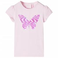 Kindershirt met kapmouwen 140 zachtroze - thumbnail