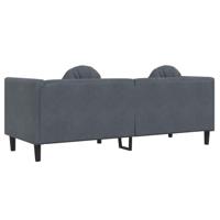 Bank met kussens 3-zits fluweel donkergrijs - thumbnail