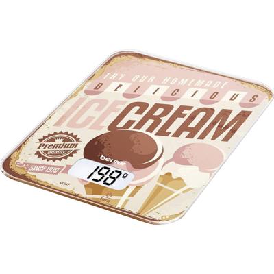 Beurer KS 19 Ice-Cream Keukenweegschaal Digitaal Lichtbruin, Oud-roze 20 x 14.5 x 16.5