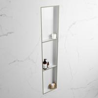 MONDIAZ EASY Nis 149,5x29,5cm in solid surface kleur Army | Talc. 3 vakken geschikt voor in- of opbouw - thumbnail