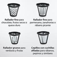 Elektrische rasp - ADE - KEUKENGEREEDSCHAP - 4 rasptypes - RVS/Kunststof - 29,2 x 21,3 x 25 cm - thumbnail