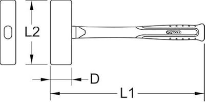 KS Tools 963.2067 9632067 Moker 5100 g 900 mm DIN 6475 1 stuk(s)