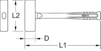 KS Tools 963.2067 9632067 Moker 5100 g 900 mm DIN 6475 1 stuk(s) - thumbnail