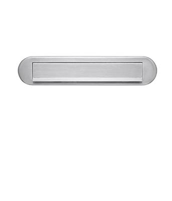 Briefplaat ORION ovaal rvs mat