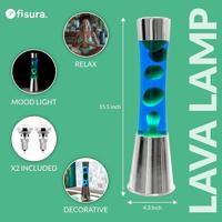 Lava lamp &apos;&apos;tower&apos;&apos; green and blue - thumbnail