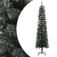 VidaXL Kunstkerstboom met standaard smal 180 cm pvc groen - thumbnail