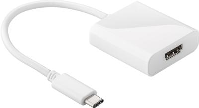 USB-C naar HDMI kabel - 3840*2160p @ 60Hz & 3D - USB-C adapterkabel - 0,2 meter - Wit USB-C naar HDMI kabel - 3840*2160p @ 60Hz & 3D - USB-C adapterkabel - 0,2 meter - Wit