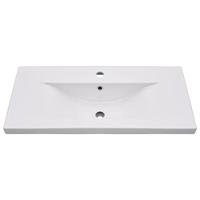 Inbouwwastafel 81x39,5x18,5 cm keramiek wit - thumbnail