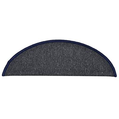 VidaXL Trapmatten 15 st 56x17x3 cm donkergrijs en blauw halfrond VidaXL Trapmatten 15 st 56x17x3 cm donkergrijs en blauw halfrond