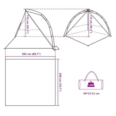 Strandtent waterdicht snelontgrendeling azuurblauw Strandtent waterdicht snelontgrendeling azuurblauw