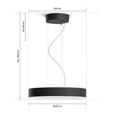 Philips HanglampHue Enrave - White Ambiance Ø 42,5cm zwart - 915005998101