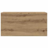 Badkamerwandkast 80x25x40 cm bewerkt hout artisanaal eikenkleur - thumbnail