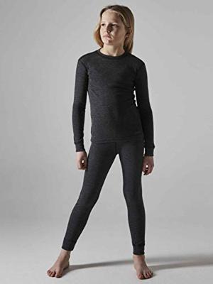 Craft 1909714 Core Wool Merino Set Jr - Black Melange - 146/152 Craft 1909714 Core Wool Merino Set Jr - Black Melange - 146/152