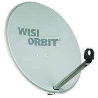 WISI 75606 OA36G Orbit Line satellietantenne (RAL 7035) – 60 cm reflector met 40 mm LNB-houder, feedarm en mastklemmen – montagetoebehoren lichtgrijs - thumbnail