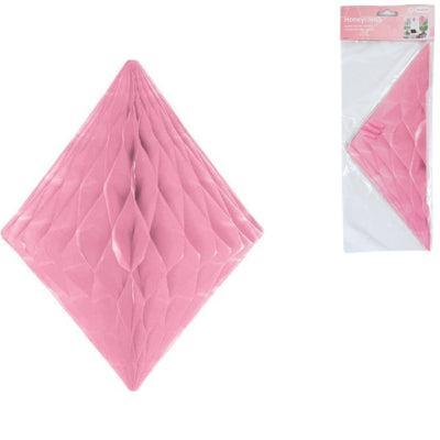 Folat honeycomb diamant roze 30 cm | 24 stuks