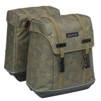 New Looxs fietstas dubbel Alba 34 liter bruin/zwart - thumbnail