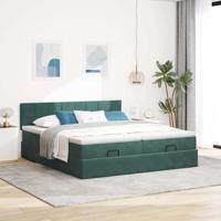 Ottoman bed met matrassen en LED's 180x200cm fluweel - thumbnail