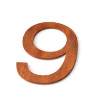 Nummer 9 Model: Huisnummer Cortenstaal Geroba - Geroba - thumbnail